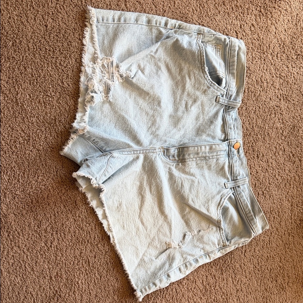 Universal Thread Light Blue Distressed Denim Shorts